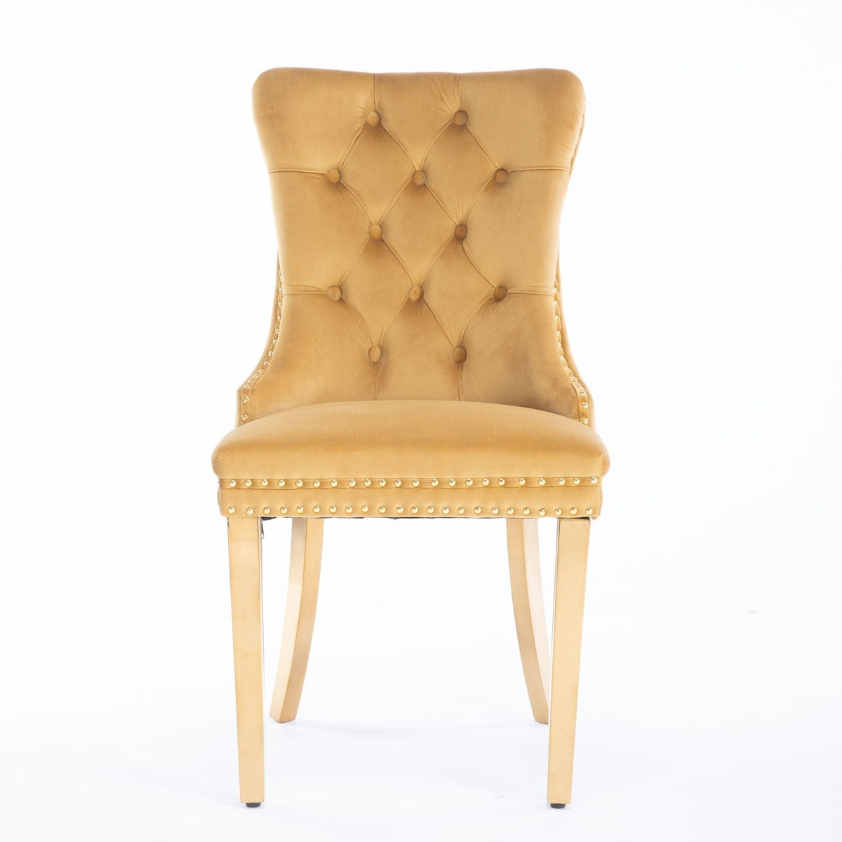 Modern Tufted Dining Chair Set of 2 with Velvet Upholstery - Nikki Collection