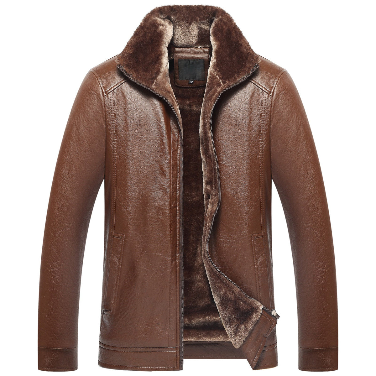Winter New Plush And Thickened Pu Fur Father's Clothes