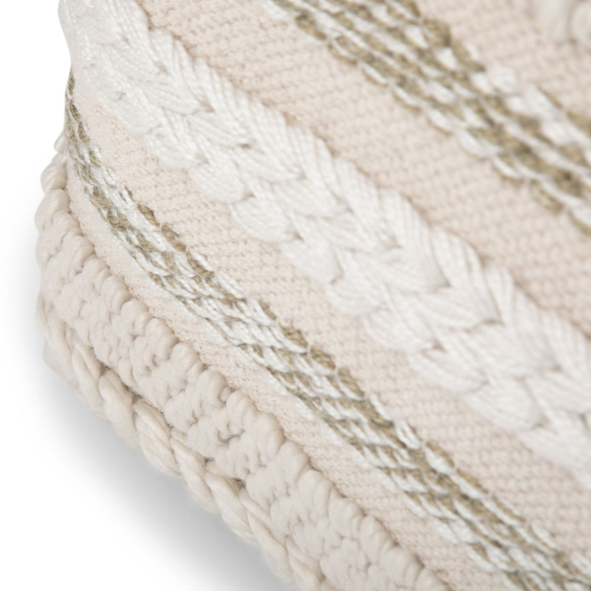 Handcrafted Square Pouf with Supportive Polystyrene Filling - Beige or Dark Gray