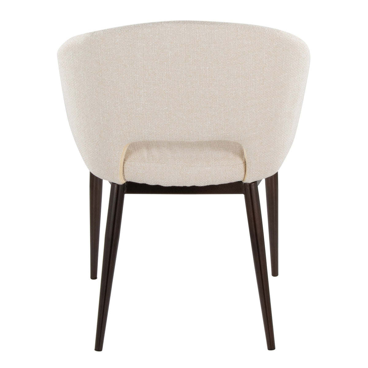 Contemporary Arm Chair with Cut-Out Backrest - White or Beige