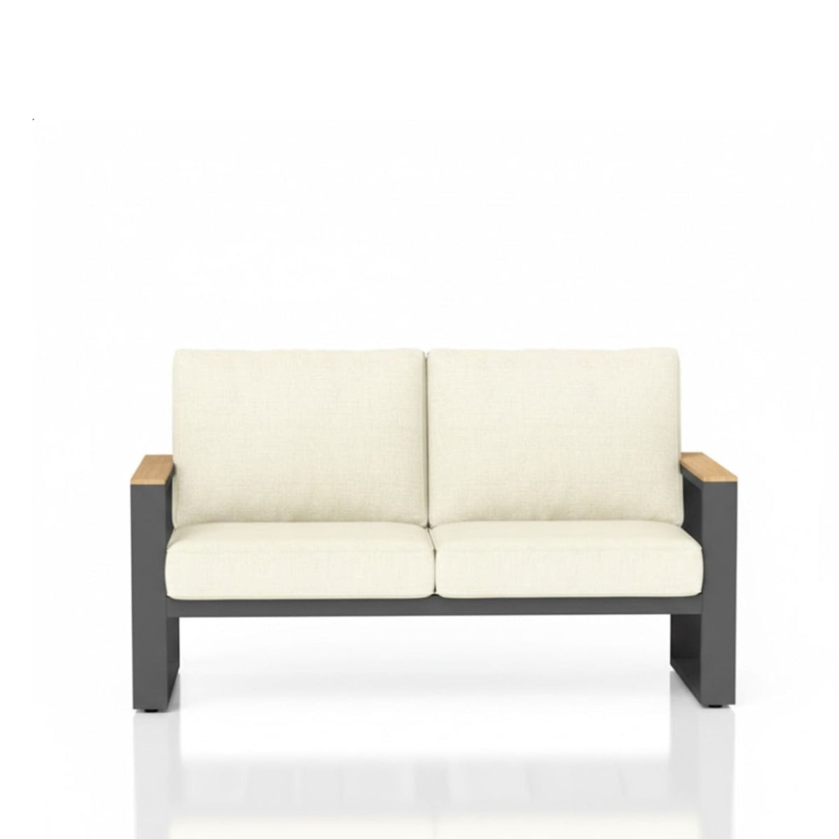 All-Weather Loveseat Sofa with Thick Cushions - Dark Gray or Beige