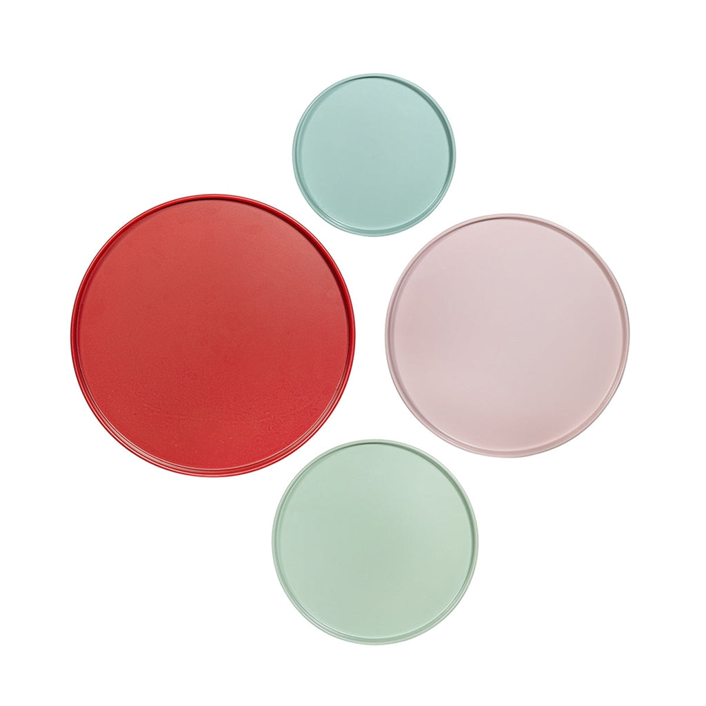 Multicolor Round Nesting Plant Stands Set of 4 with Versatile Design