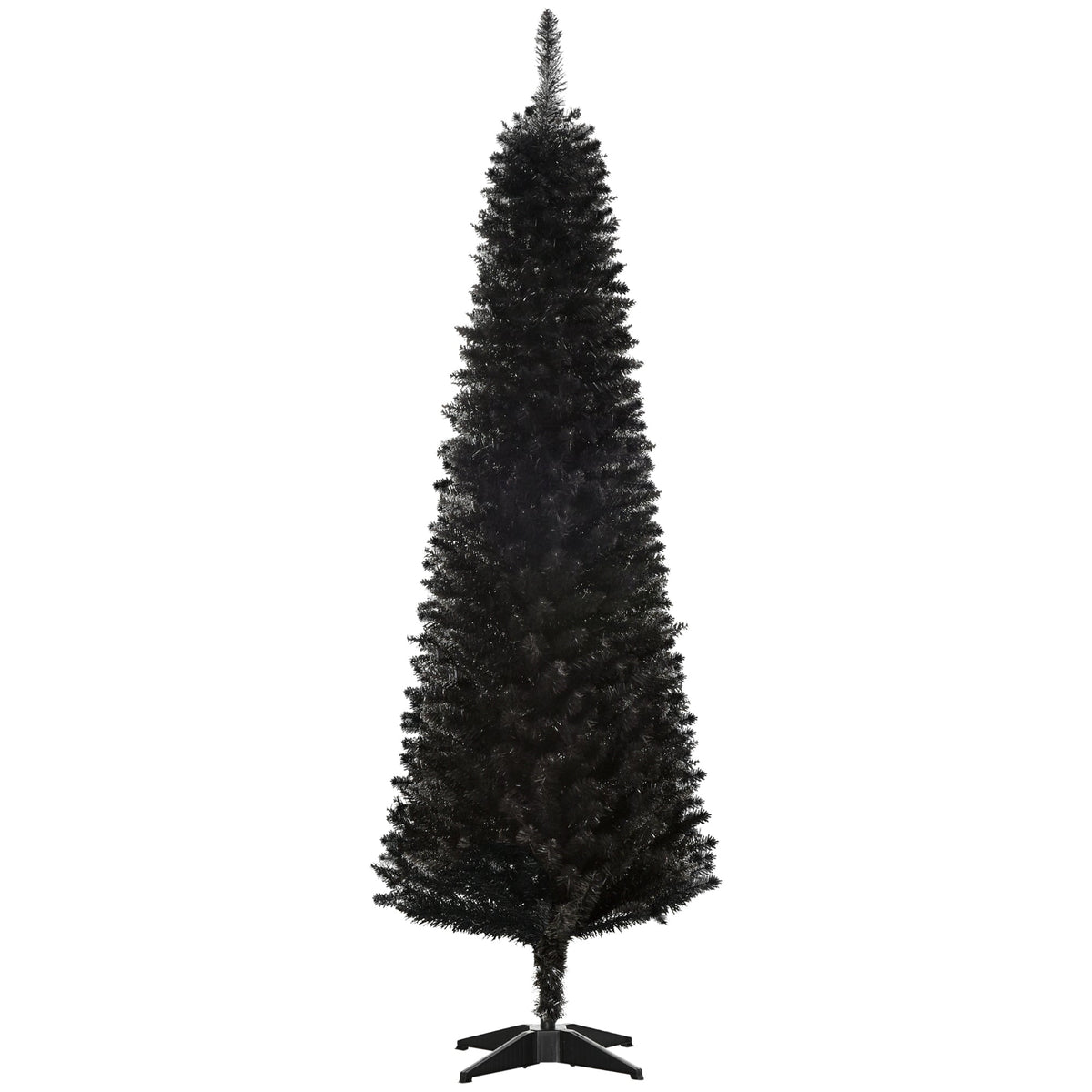 6' Artificial Pencil Christmas Tree with Slim Design - Silver, White, Black