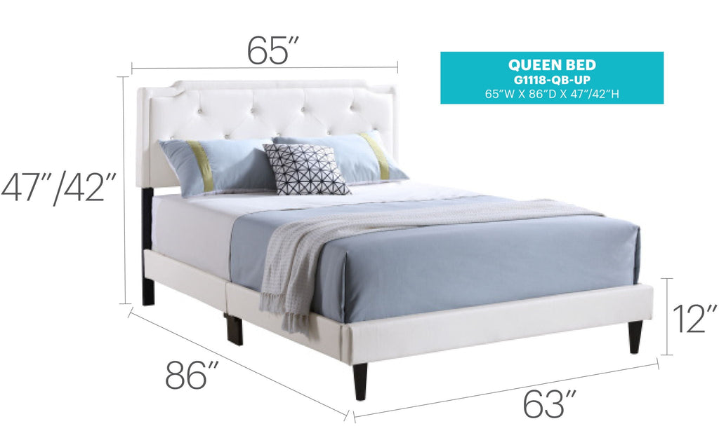 Button Tufted Upholstered Bed with Charming Design - Multiple Colors
