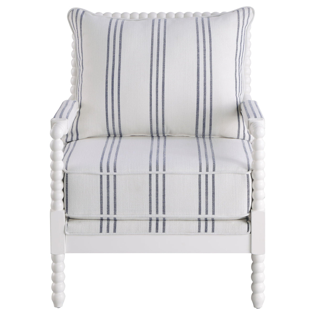 Removable Back Accent Chair with Plush Cushion - Beige, White, or Dark Gray
