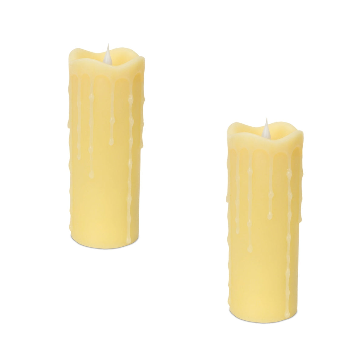 Simplux LED Dripping Candle with Moving Flame and Remote (Set of 2)