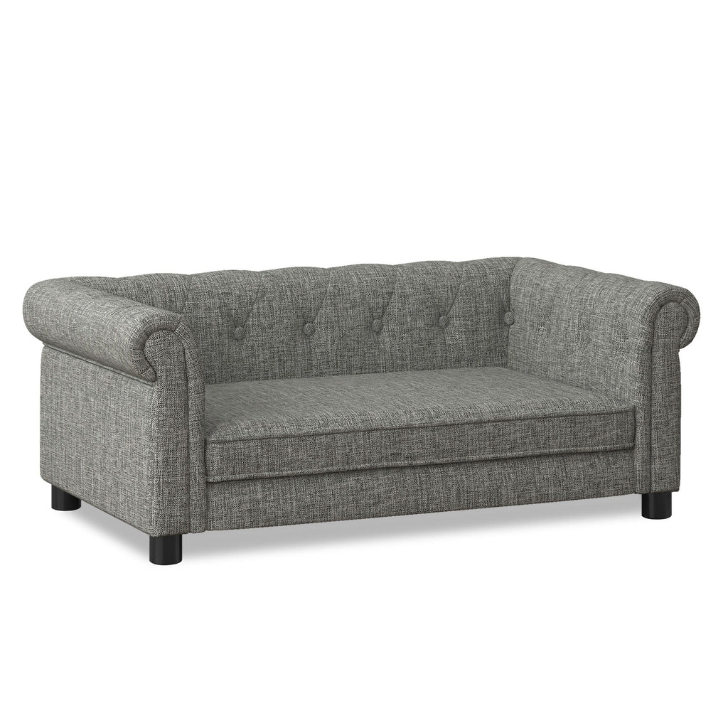 Modern Elegant Rectangle Pet Bed, Durable Elevated Dog Sofa