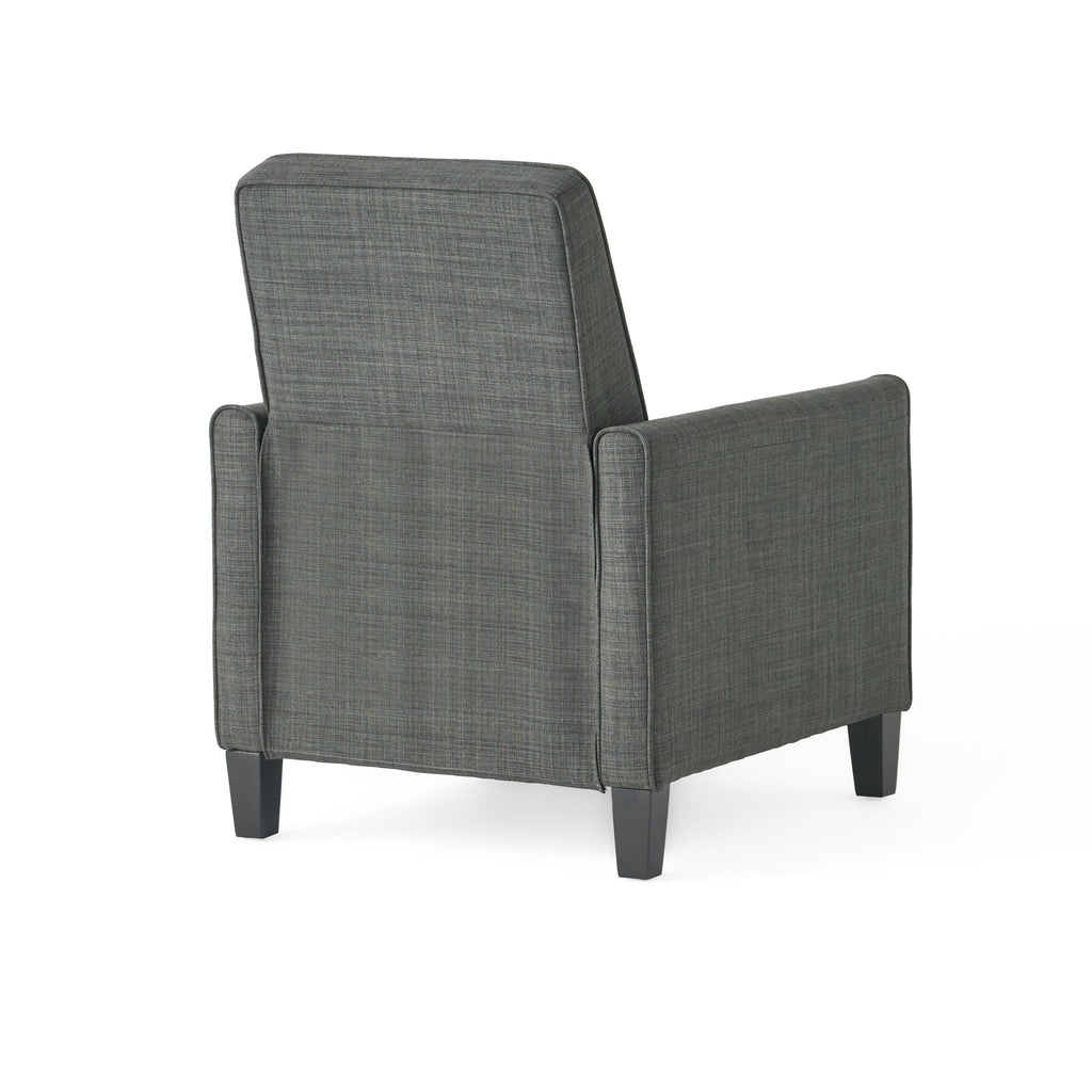 Upholstered Push Back Recliner Chair with Adjustable Recline - Multiple Colors