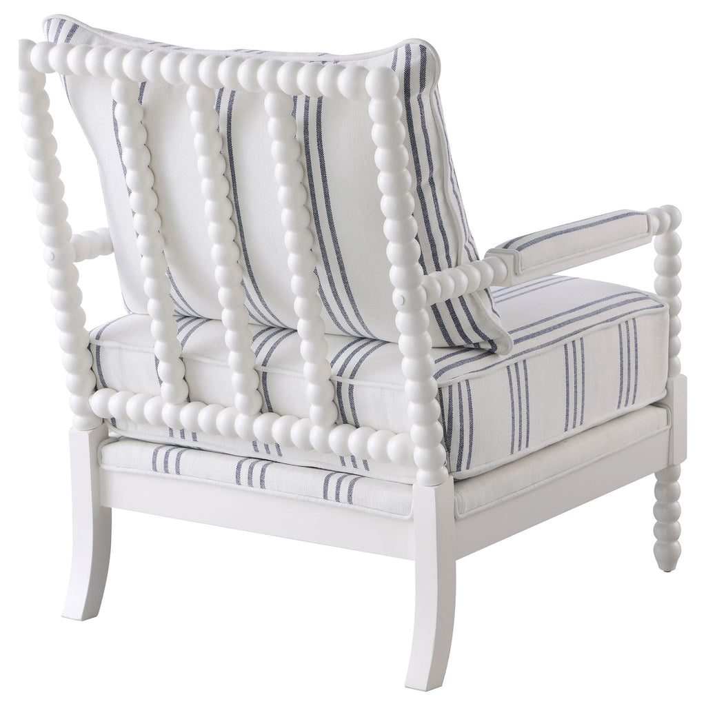 Removable Back Accent Chair with Plush Cushion - Beige, White, or Dark Gray