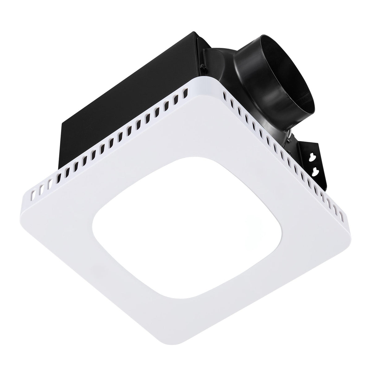 Bathroom Exhaust Fan with LED Light and Adjustable Color Temperatures - White