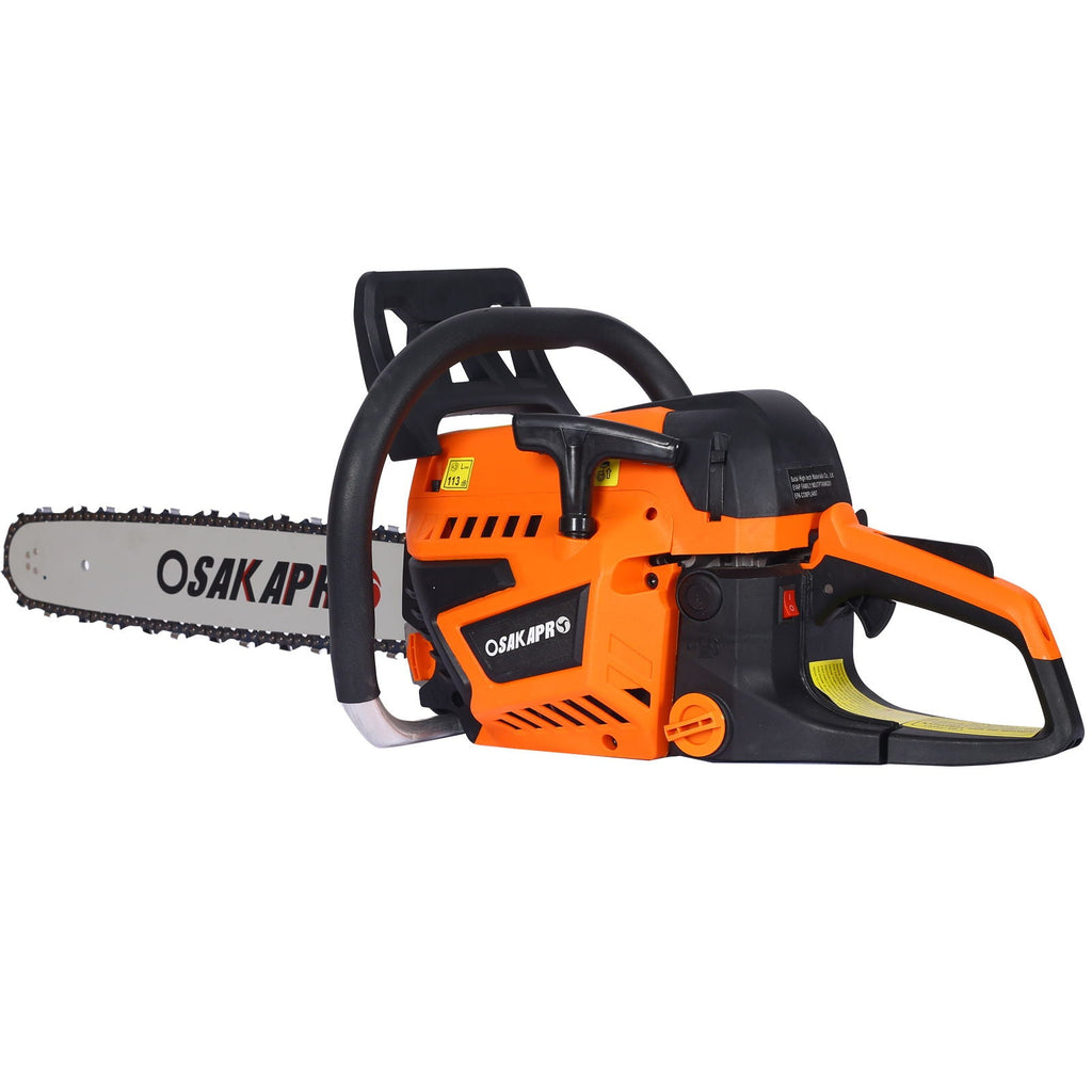 High Performance 22" Gasoline Chainsaw with 58cc Engine - Orange