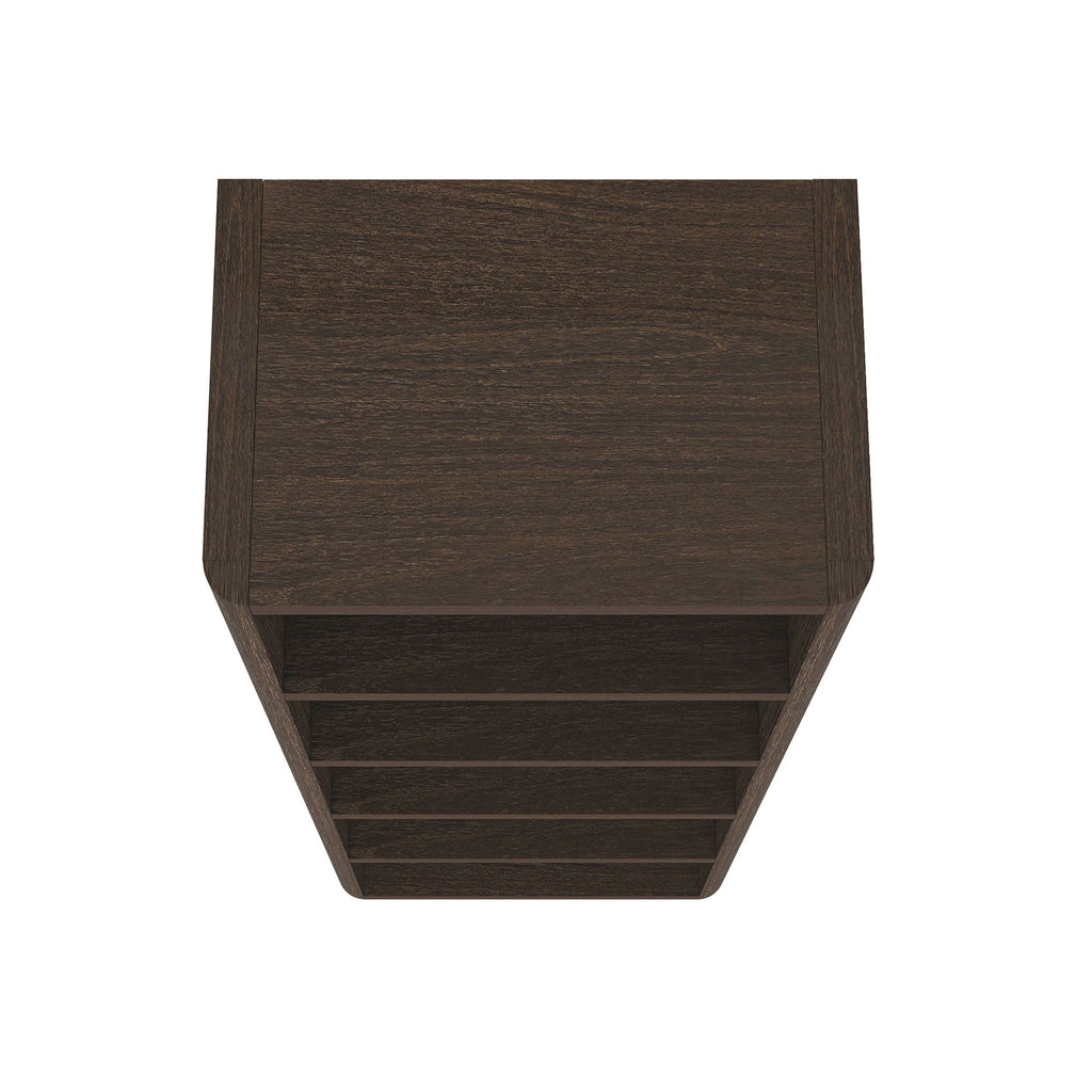 Open Bookcase with Adjustable Shelves - 79" High - Black, Light Brown, Dark Brown