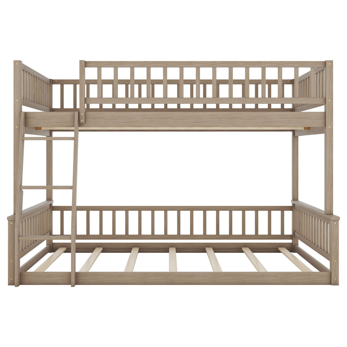 Bunk Bed With Ladder And Guardrails