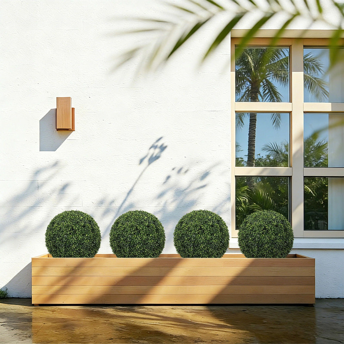 Artificial Topiary Balls with Lifelike Shape Retention - Green