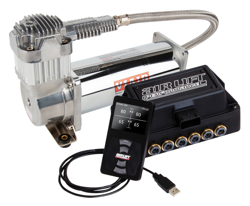 AIRLIFT 3H (3/8? Air Line,2.5 Gallon Polished Tank,VIAIR 444C Compressor)