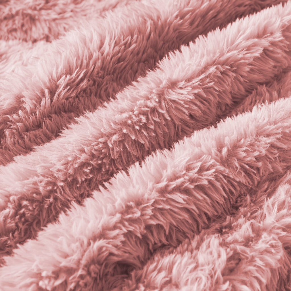 Aviana Ottoman Plush Fabric with Comfortable Design - Pink