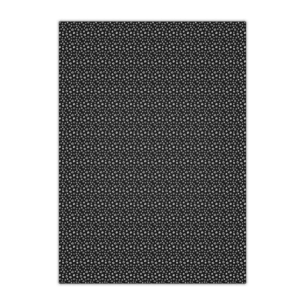 Black Paws Gift Wrapping Paper Sheets, 1pc