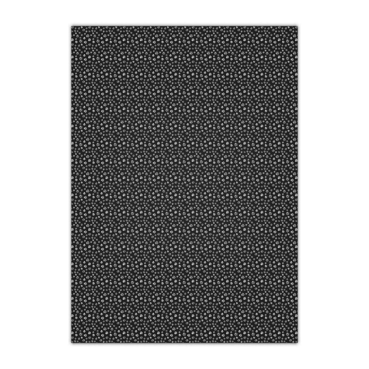 Black Paws Gift Wrapping Paper Sheets, 1pc