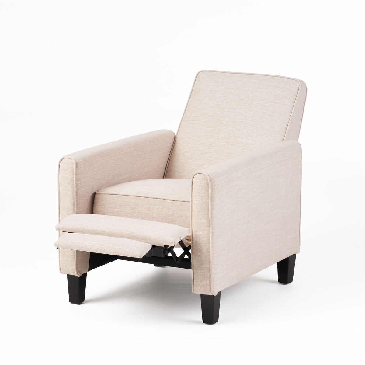 Upholstered Push Back Recliner Chair with Adjustable Recline - Multiple Colors