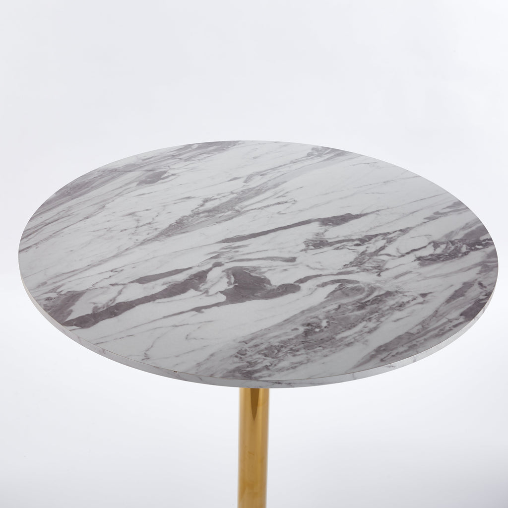 31.5" Folding Golden And Table with MDF Top - Gold
