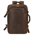Full Grain Leather Travel Backpack Mens Large Leather Backpack Laptop Backpack Convertible Handbag