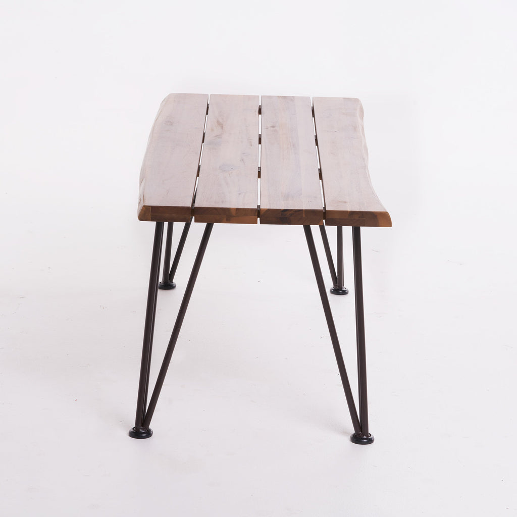 Zion Industrial Wood and Metal Coffee Table