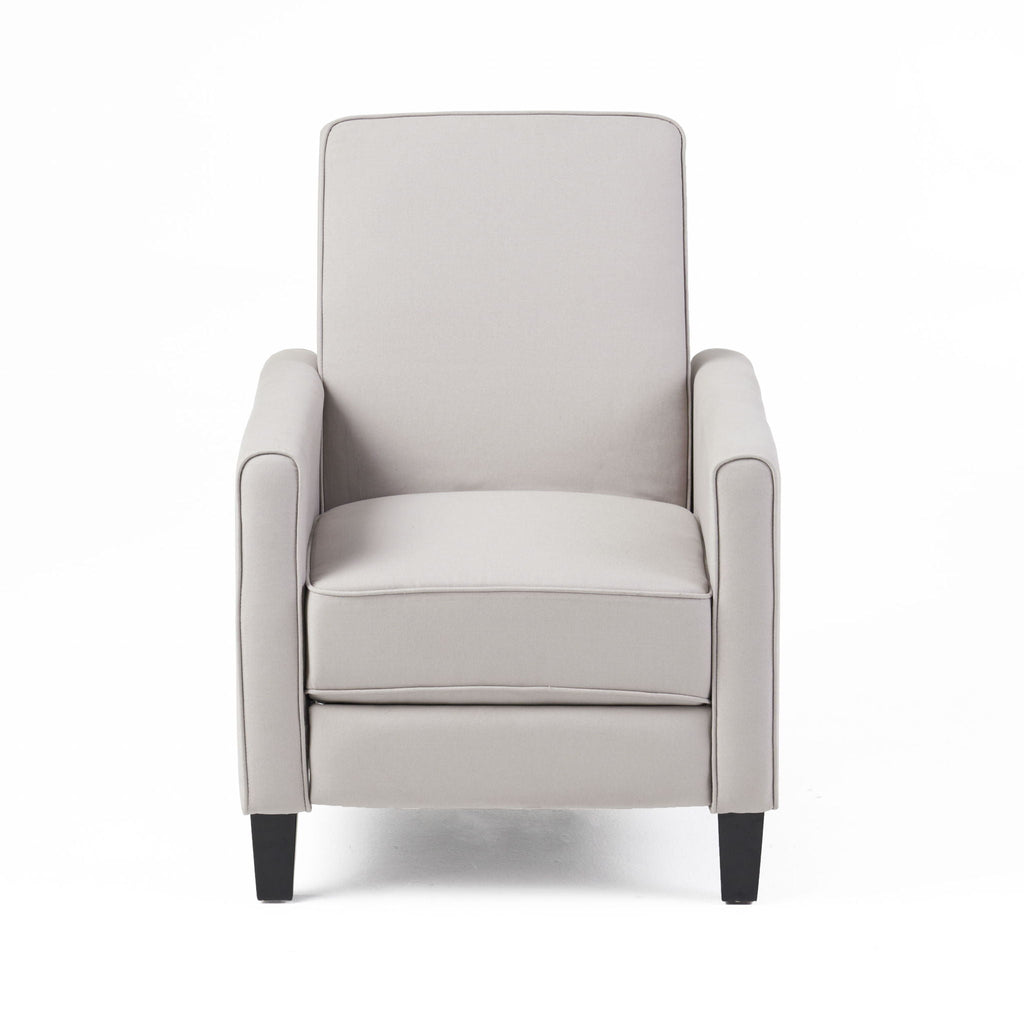 Upholstered Push Back Recliner Chair with Adjustable Recline - Multiple Colors