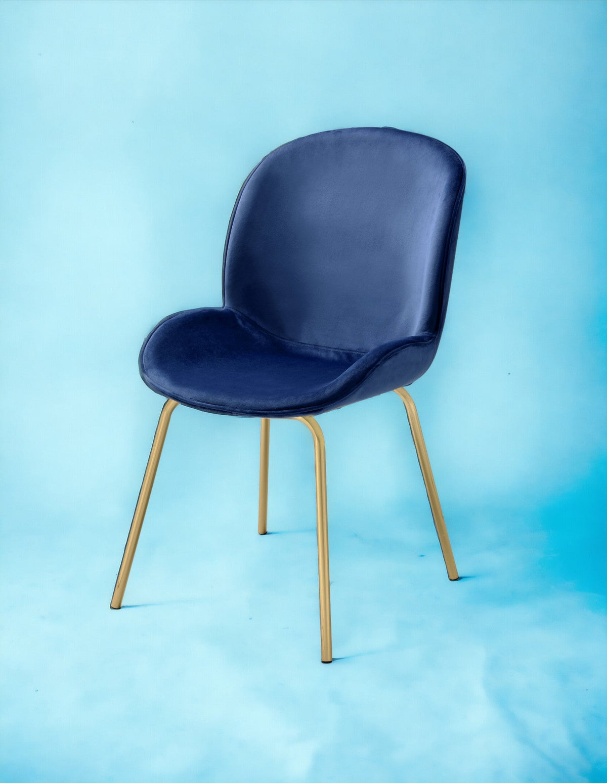 Chuchip Velvet Side Chair with Armless Design - Gray