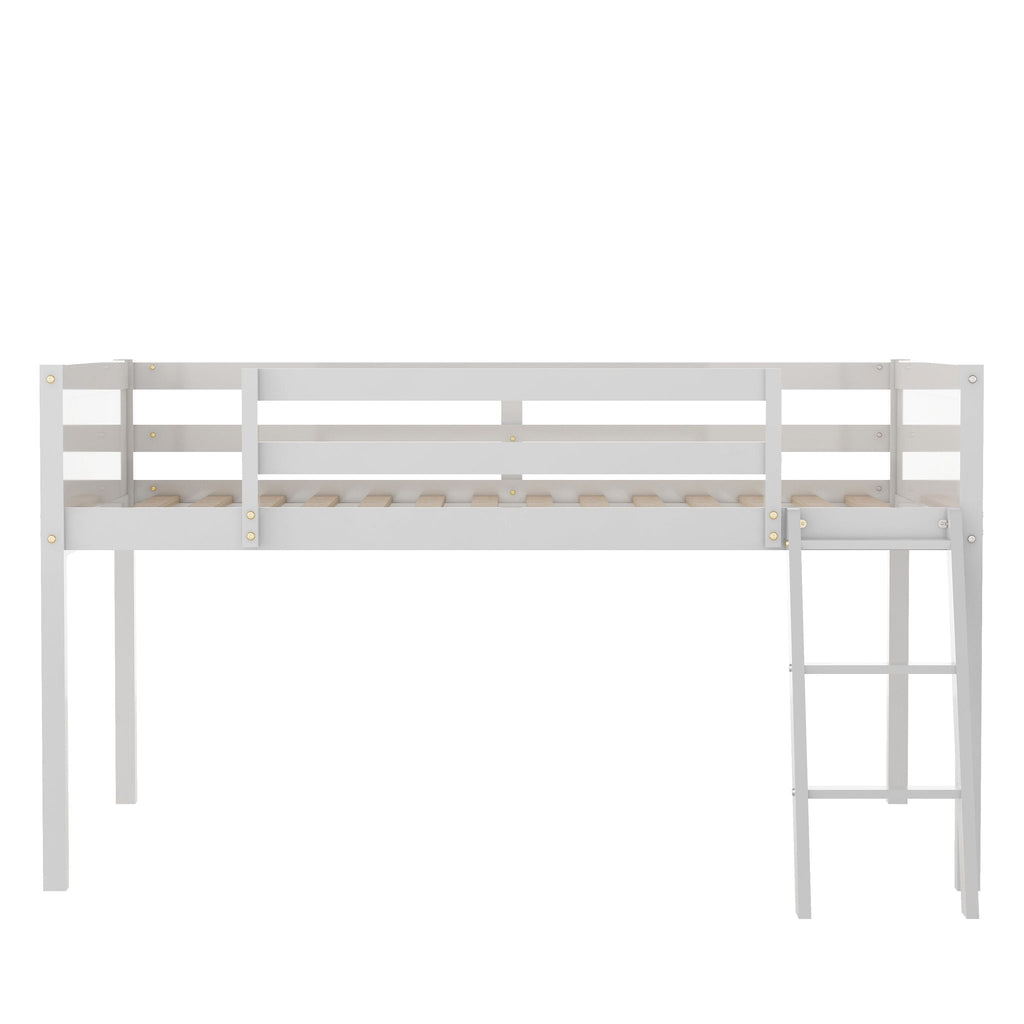 Low Loft Bed With Adjustable Ladder