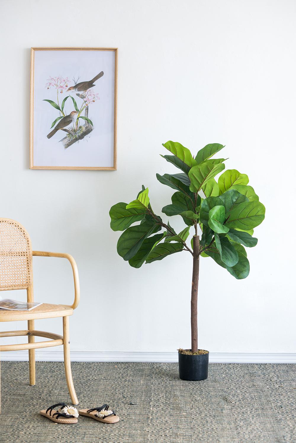Fiddle Fig Leaf Artificial Tree with 40 Leaves - Green
