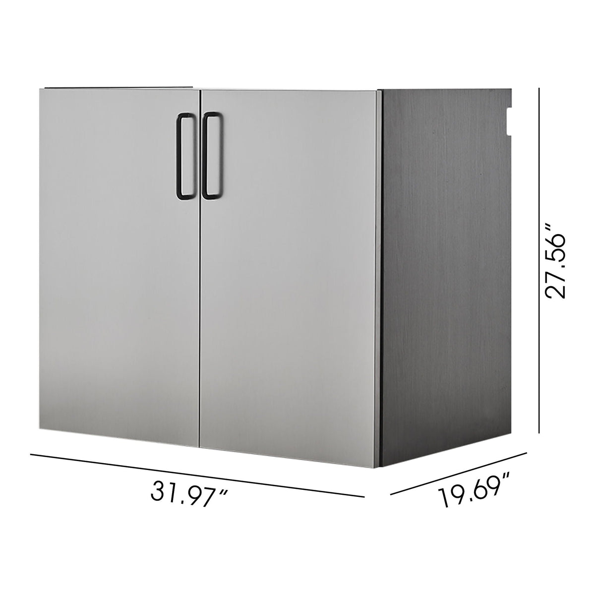 Astro Series - Wall Mounted Base Door Storage Cabinet - Metallic Gray