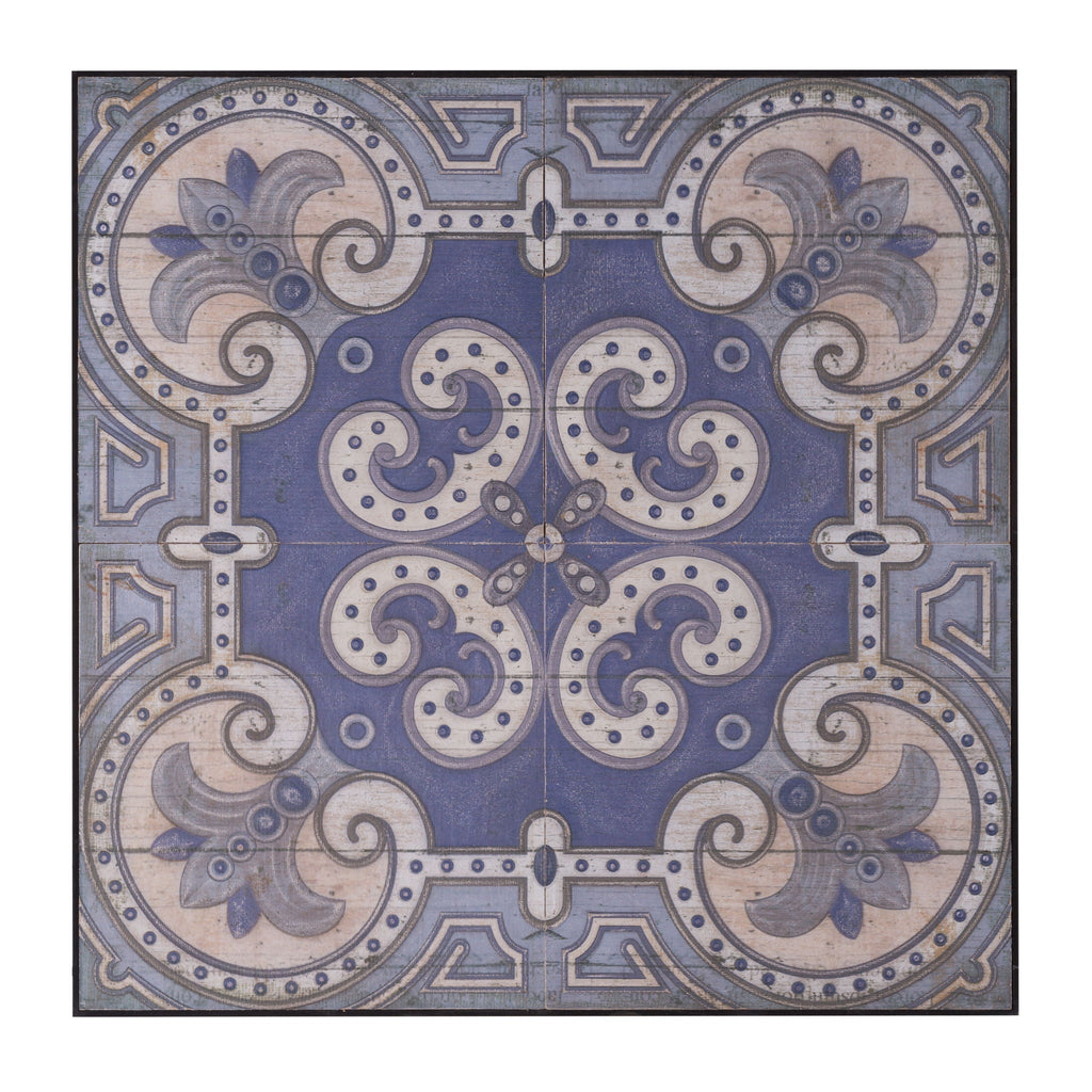 Large Wall Art Panel with Refined Pattern - Multicolor