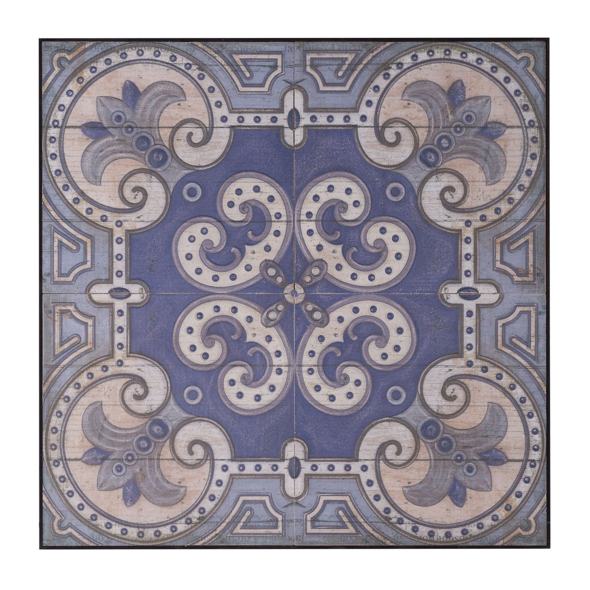 Large Wall Art Panel with Refined Pattern - Multicolor