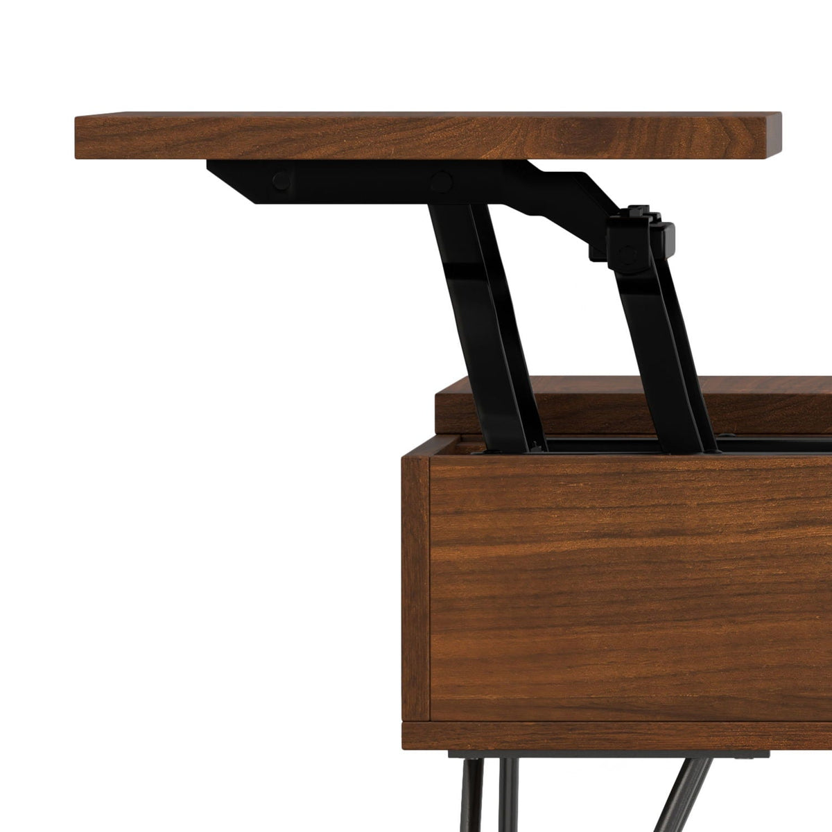 Square Lift Top Coffee Table with Hidden Storage - Walnut