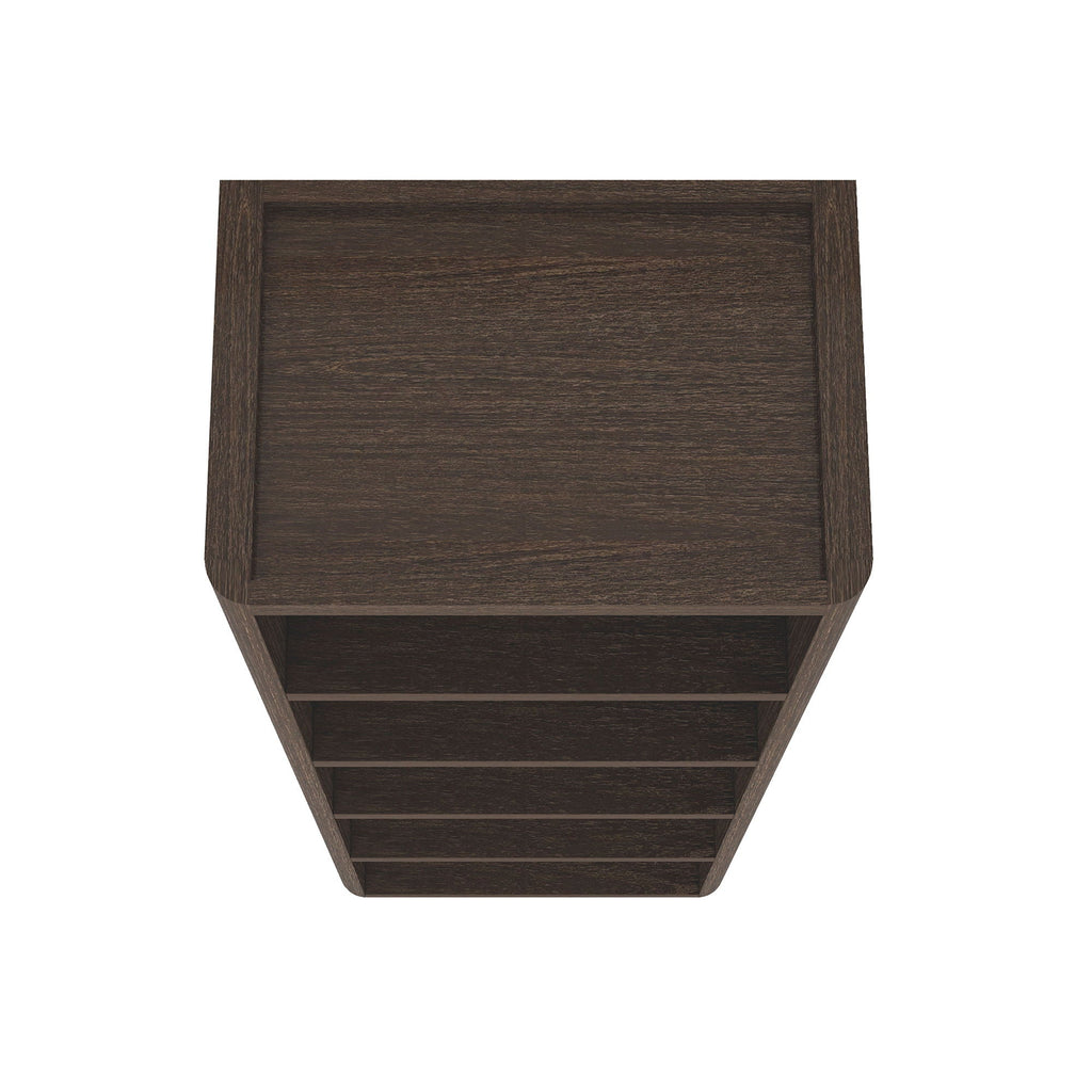 Open Bookcase with Adjustable Shelves - 79" High - Black, Light Brown, Dark Brown