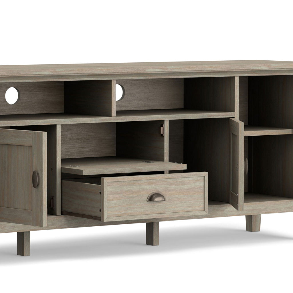 Handcrafted TV Media Stand with Adjustable Shelves - Multiple Colors