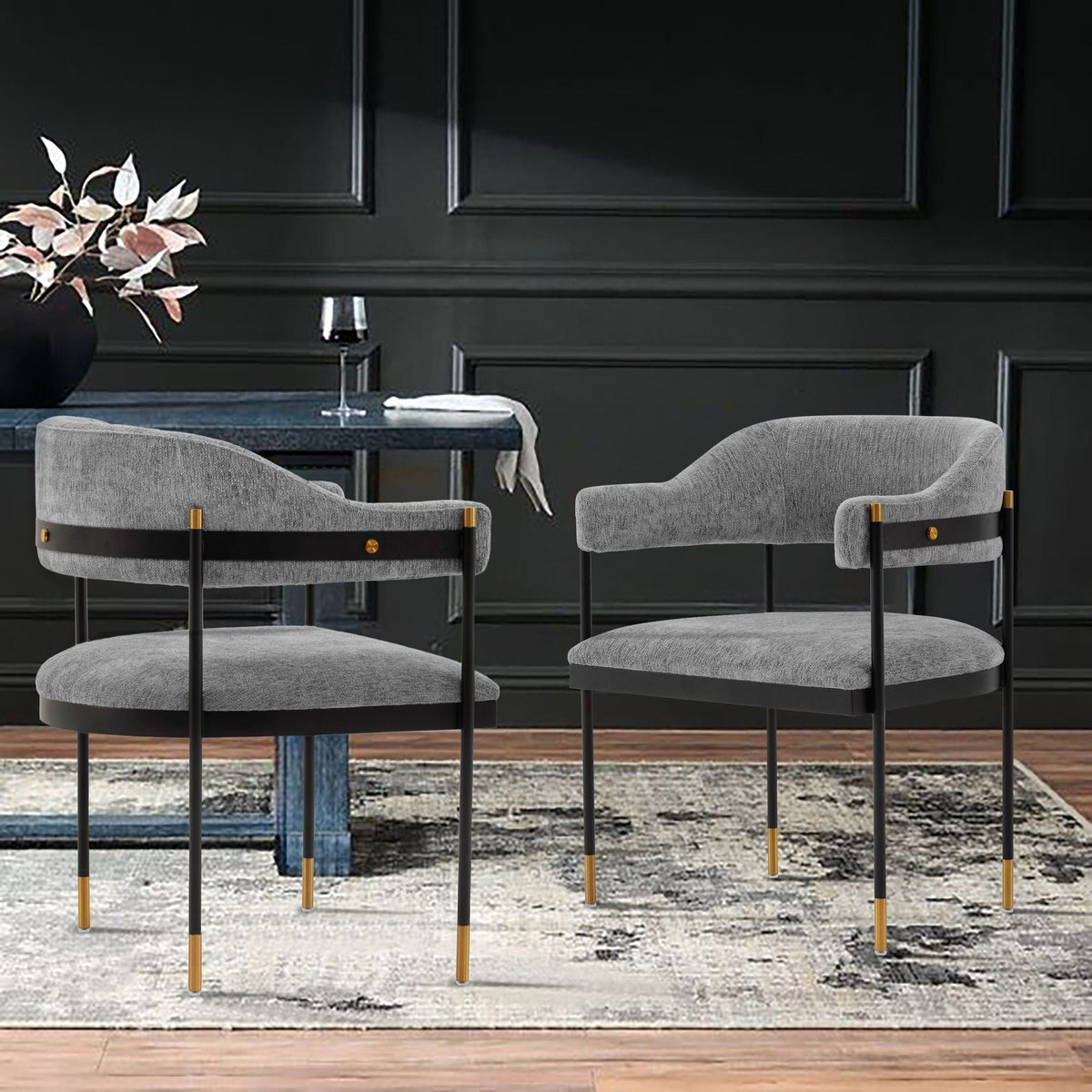 Fully Upholstered Arm Chair with Floating Back - Multiple Colors