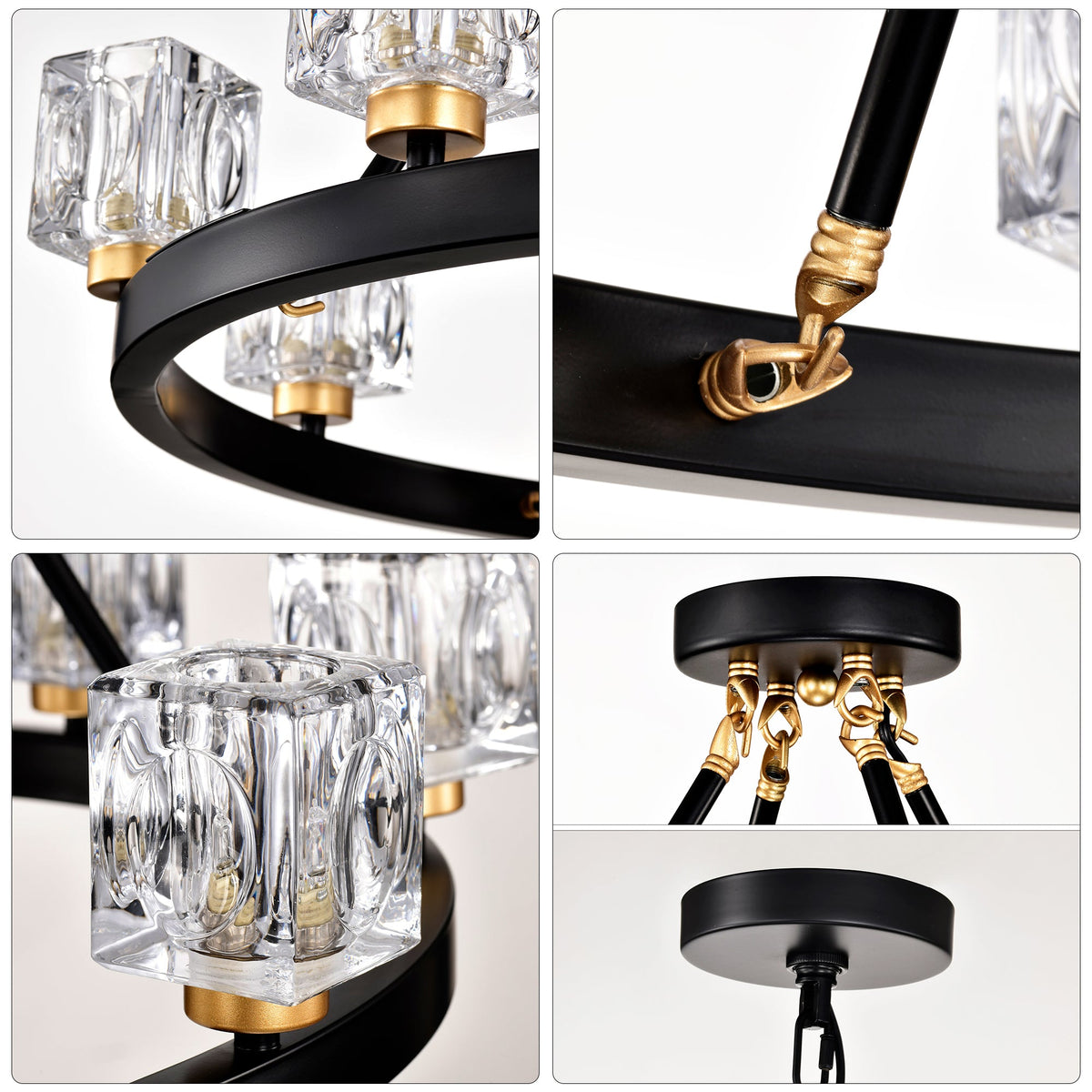 Matte Living Room Lighting with Modern Metal Finish - Gold & Matte Black
