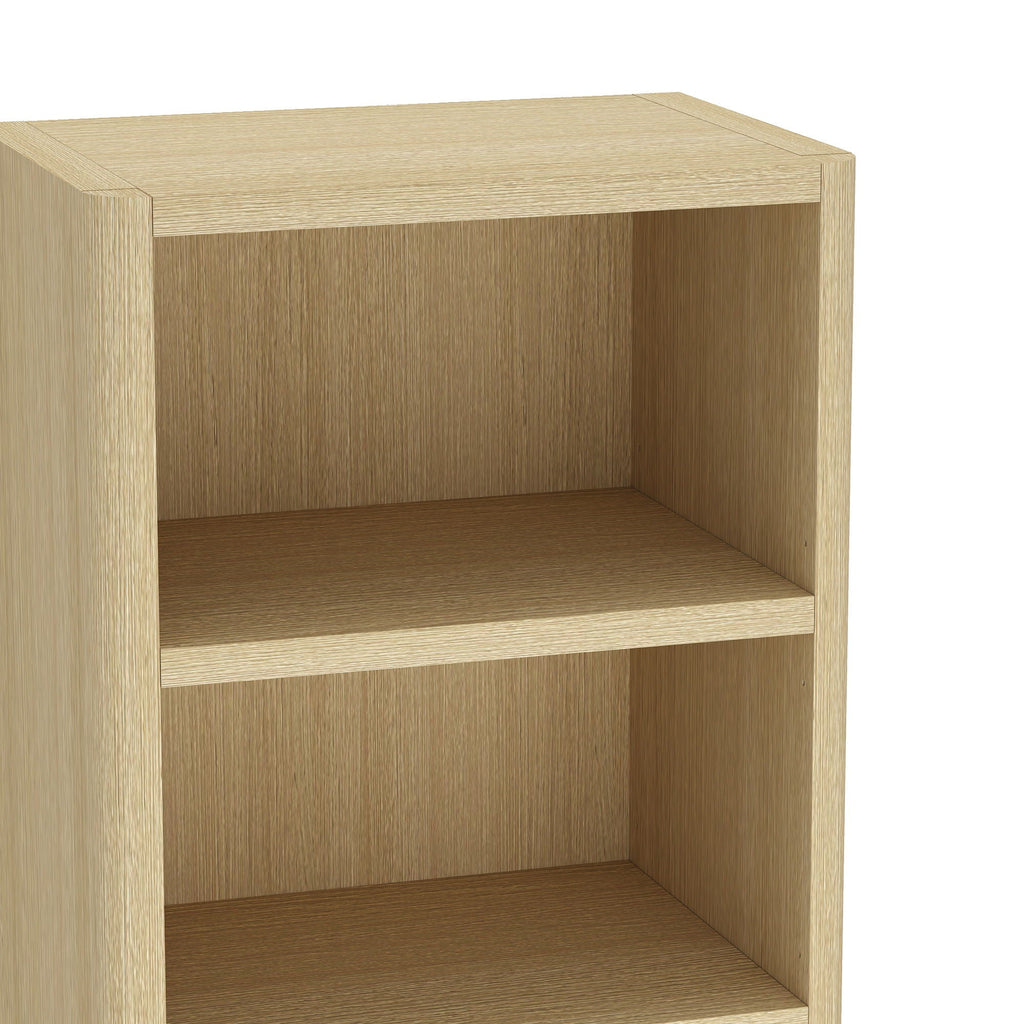Open Bookcase with Adjustable Shelves - 79" High - Black, Light Brown, Dark Brown