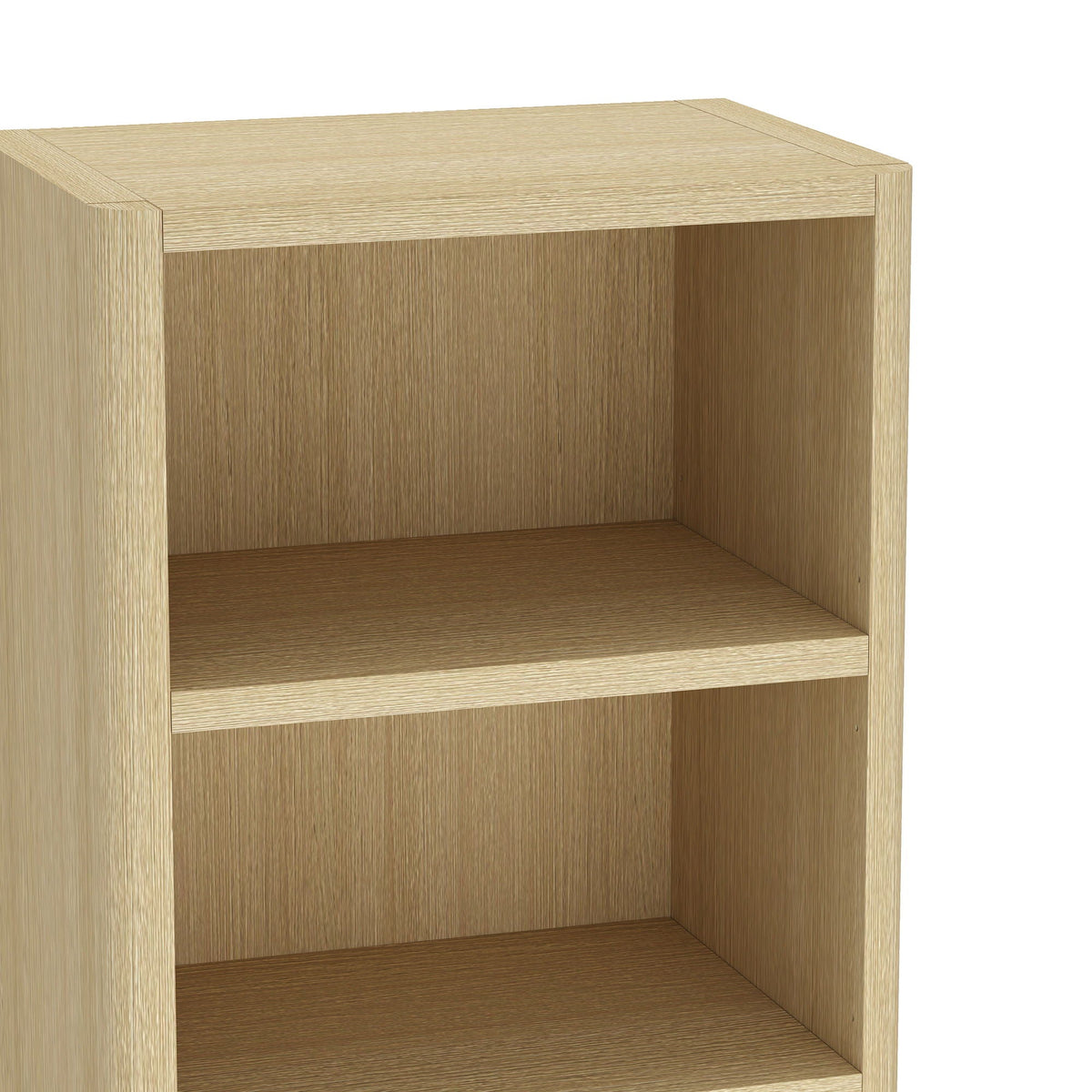 Open Bookcase with Adjustable Shelves - 79" High - Black, Light Brown, Dark Brown