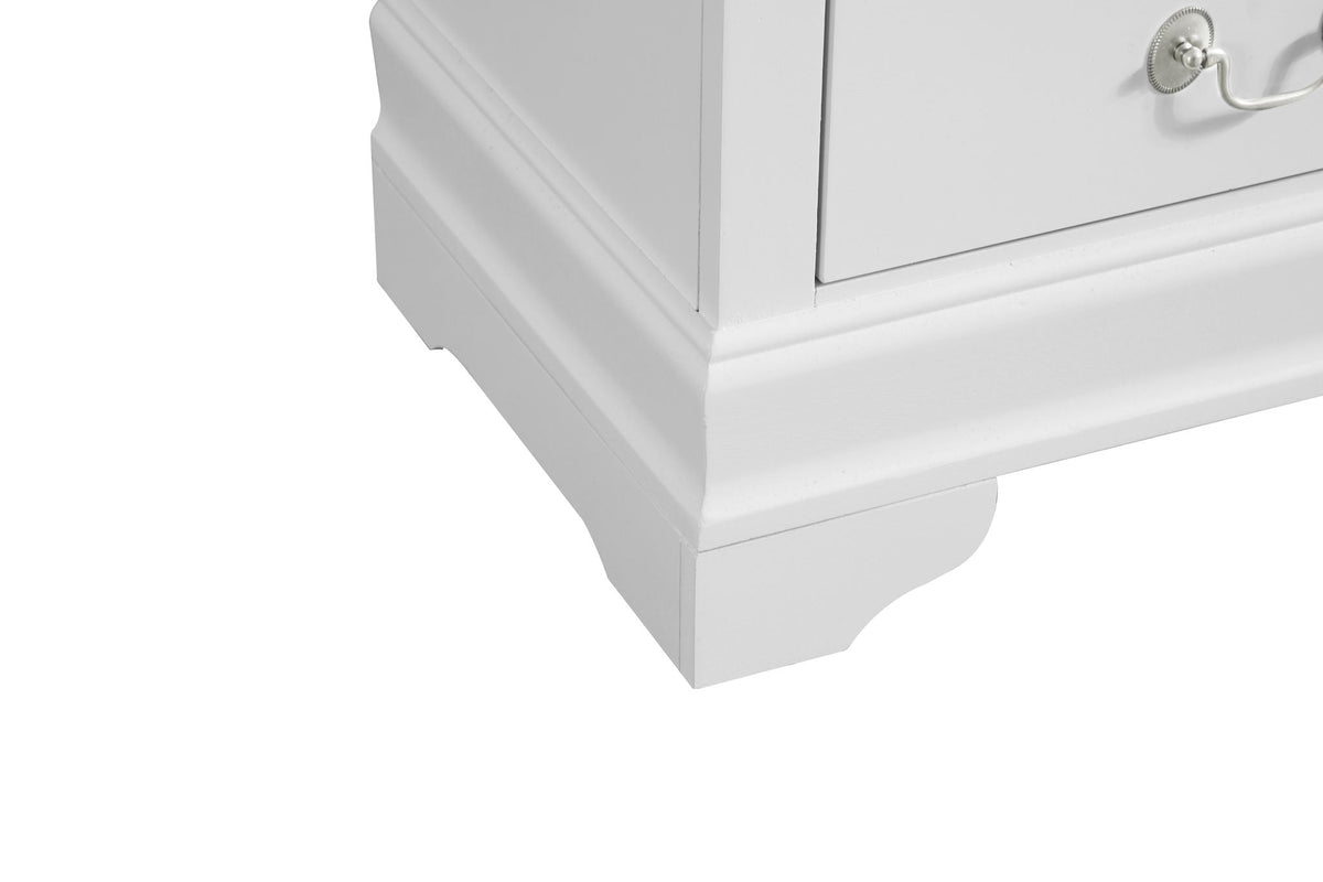 Traditional Style Design Nightstand with Classic Accent - Multiple Colors