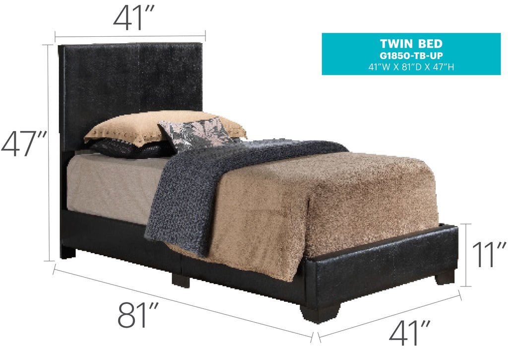 Elegant Platform Bed with Upholstered Finish - Multiple Colors