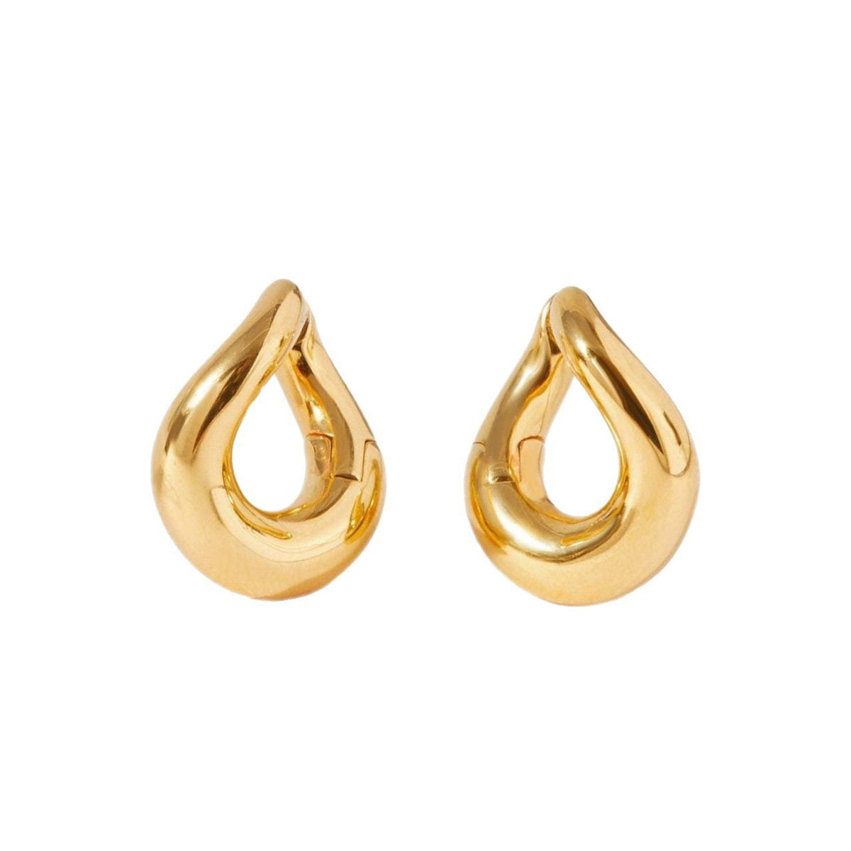 Irregular Curved 18k Gold plated Earrings For Women