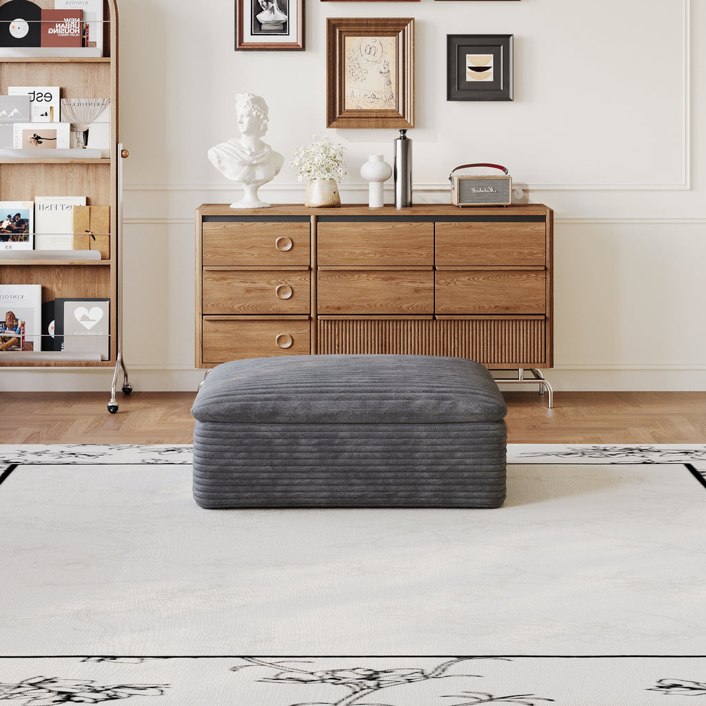 Dark Ottoman with Modular Design - Dark