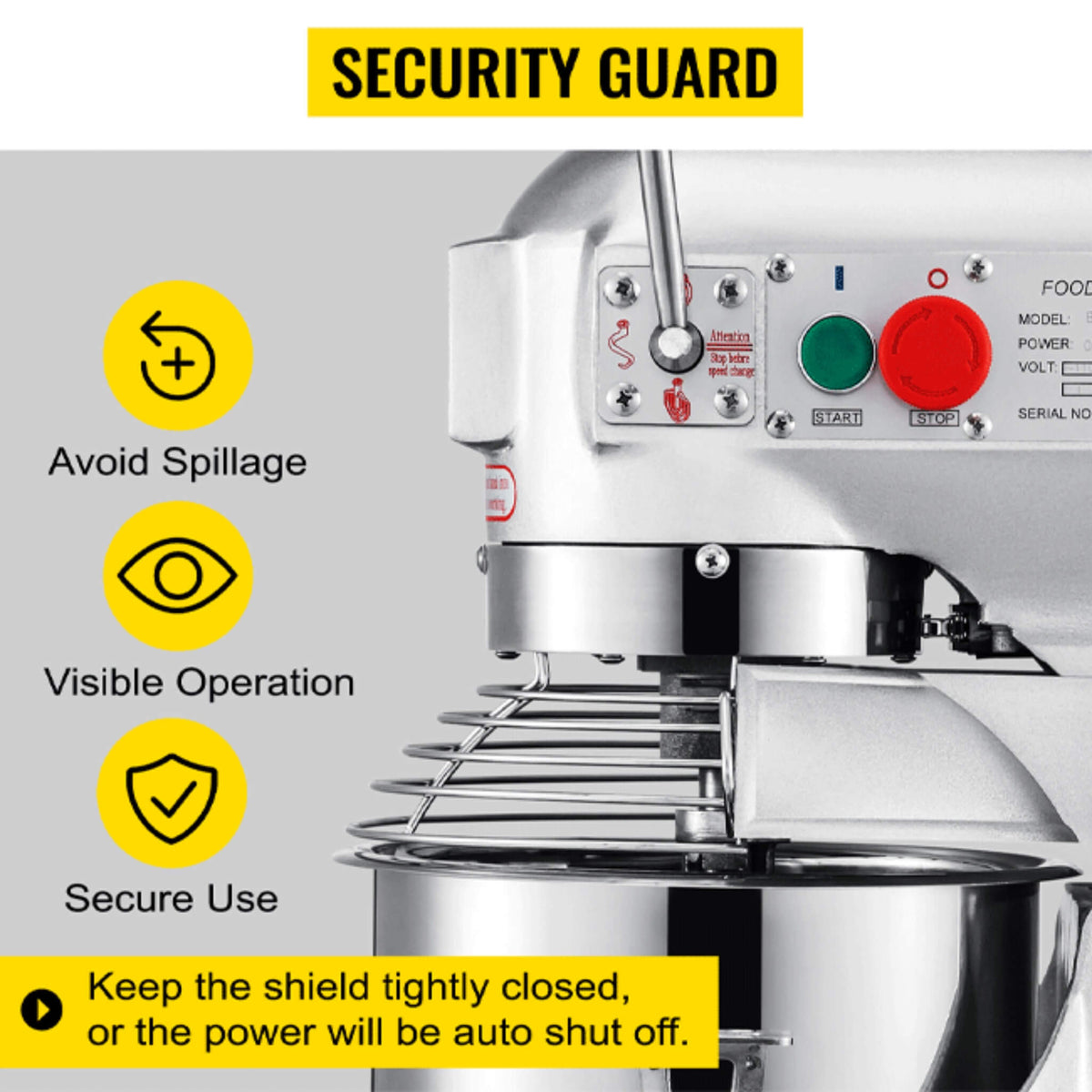Commercial 600W 15QT Dough Kneader Bakery Mixer Machine (SAK95629)