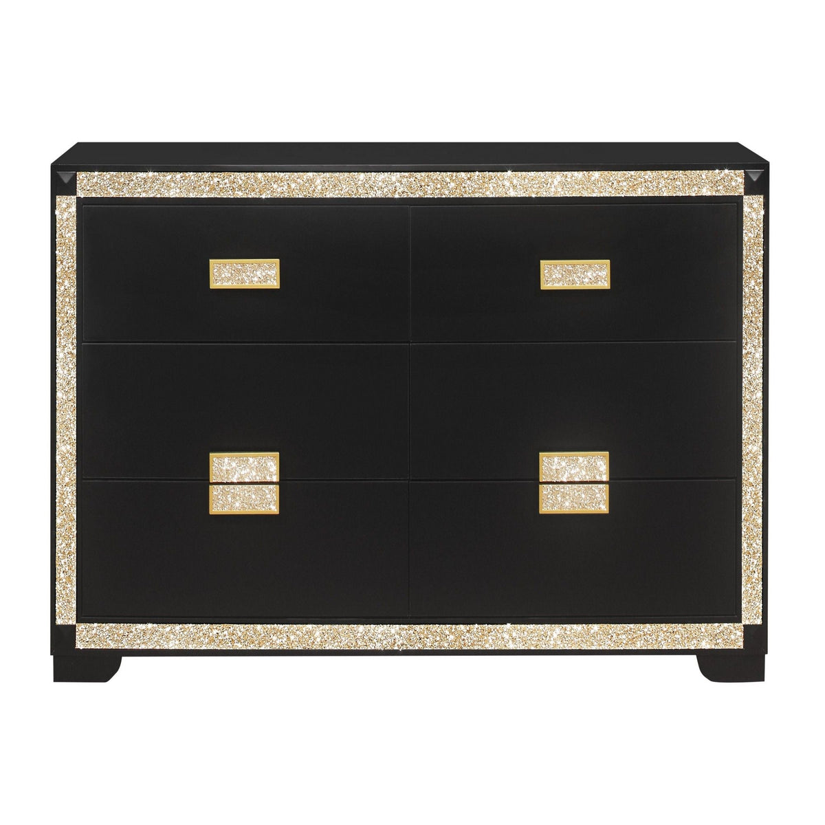 Lively Dresser With Glitter Detail - Black