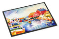 Boats at Harbour with a view Doormat Indoor Outdoor 24H X 36W Front Door Mat Rugs for Entryway, Non Slip Washable Low Pile,