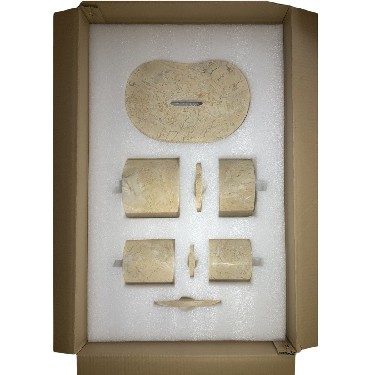 Elegant Natural Marble Bathroom Accessories Set