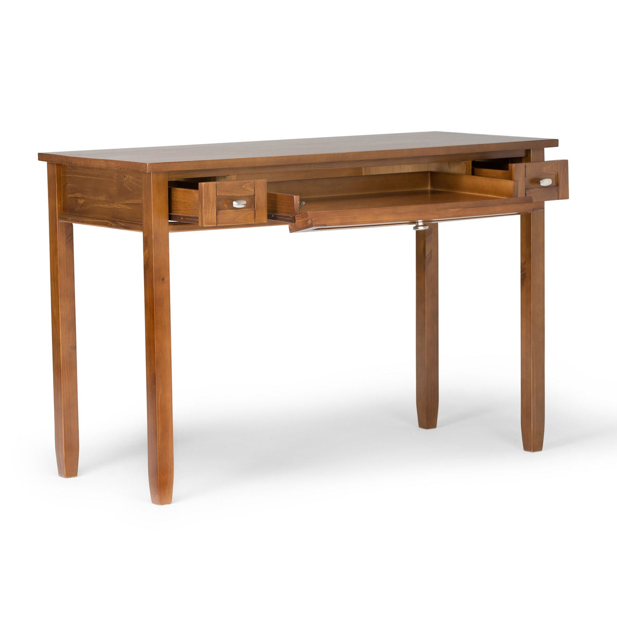 Handcrafted Wooden Writing Desk with Storage Drawers - Multiple Colors