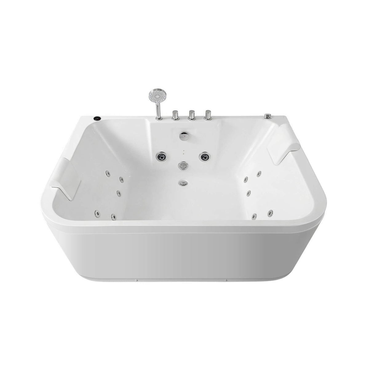 Lagoona 61-Inch 2-Person Acrylic Whirlpool Massage Bathtub With 16 Water Jets And LED Lights (SAK15780)